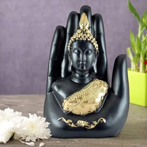 Budha statue in palm